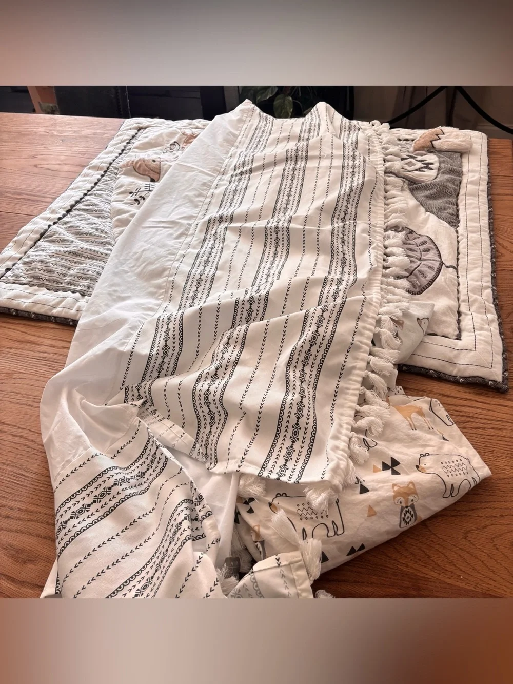 Neutral Woodland Animal Baby Quilt Set - Levtex Baby Woodland 4 piece